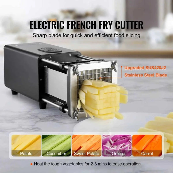 Coupe-Frites Électrique™ |Professionnel en Acier Inox