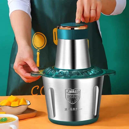Hachoir à viande et robot culinaire électrique 250W, double lame en acier inoxydable, mini hachoir 2 vitesses pour viande, noix, légumes