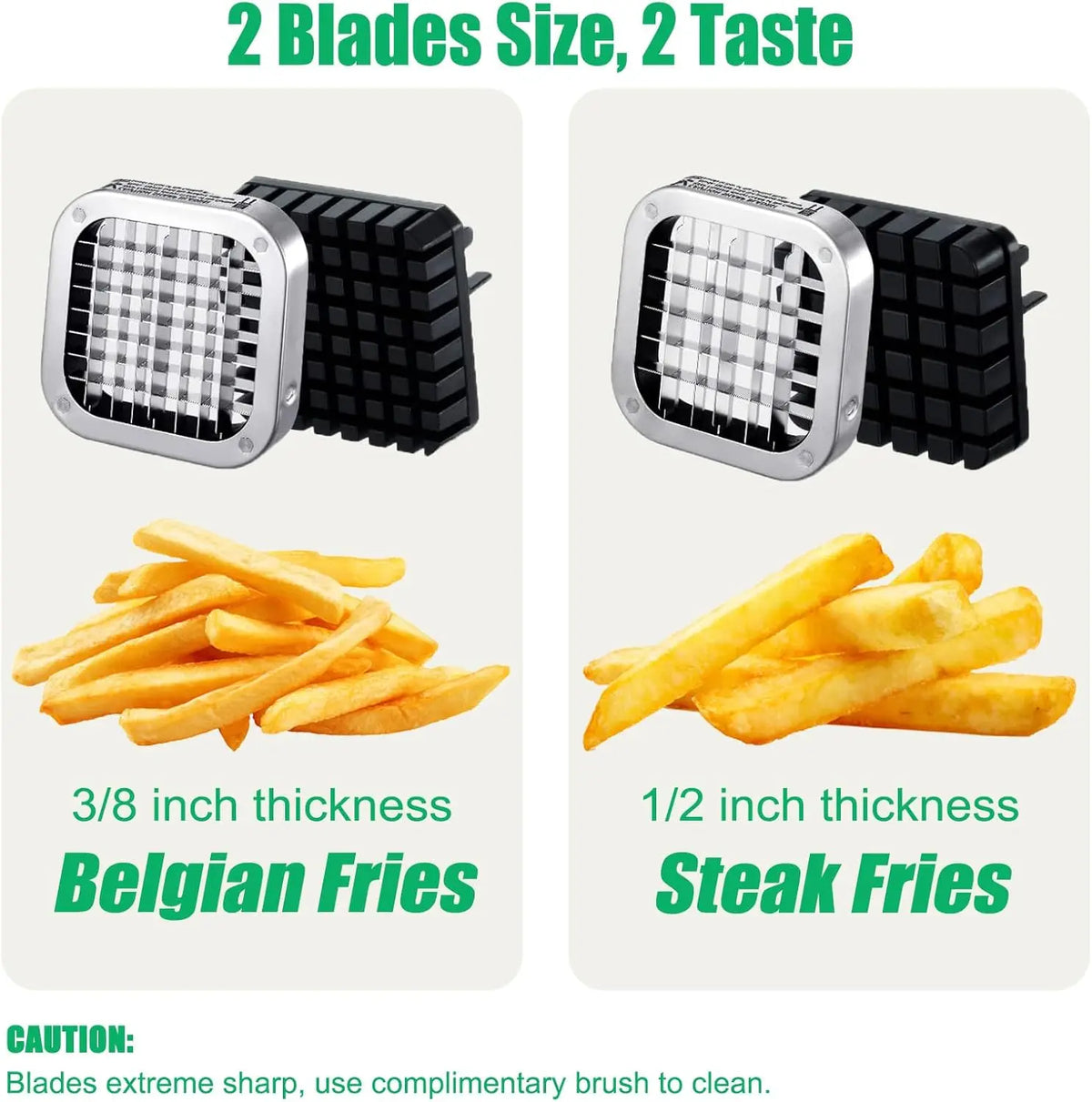 Coupe Frites 2 tailles de Lames