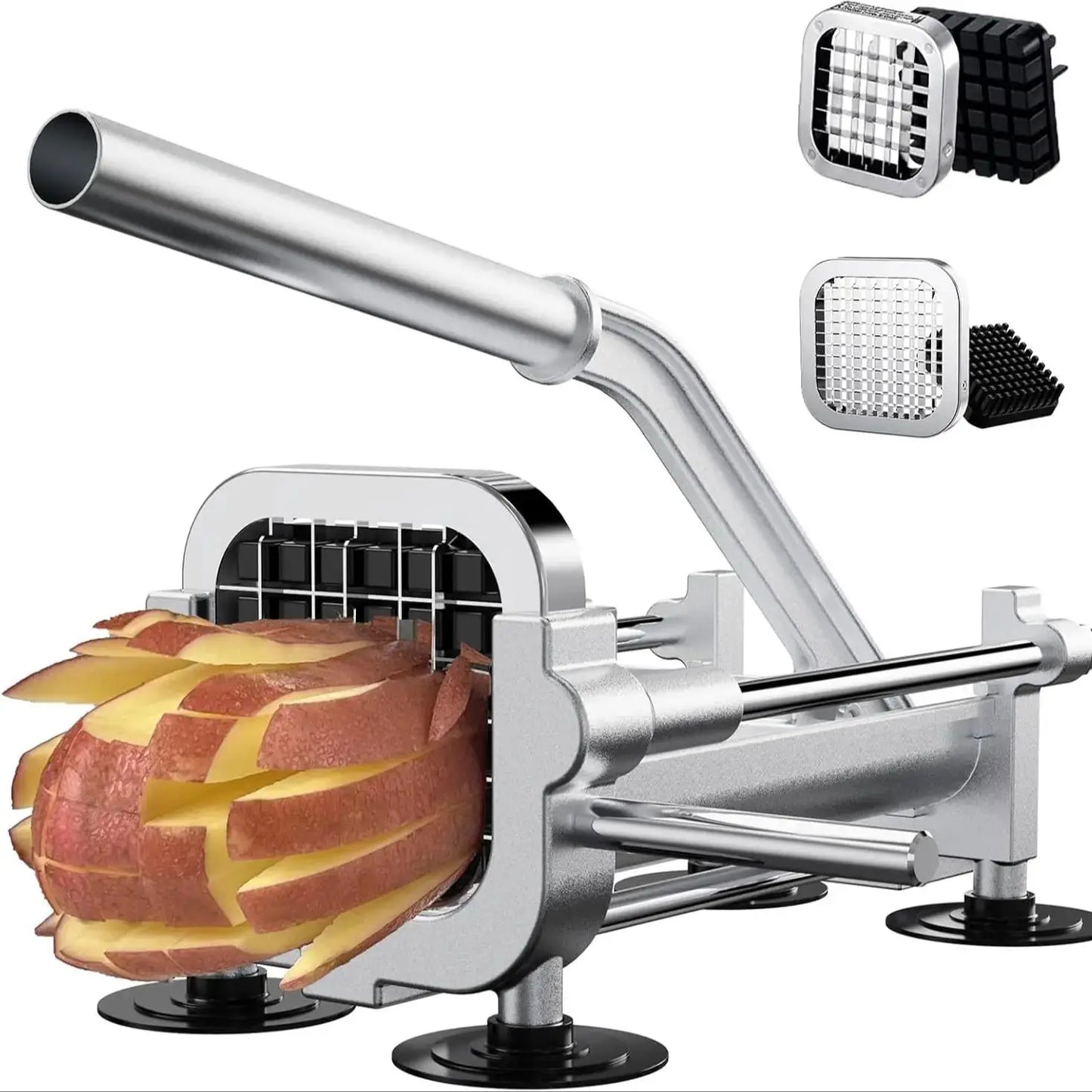 Coupe - frites | Trancheuse à frites™ robuste, coupe - pommes de terre en acier inoxydable pour patates douces, carottes, ignames, concombres - ustensilesZ