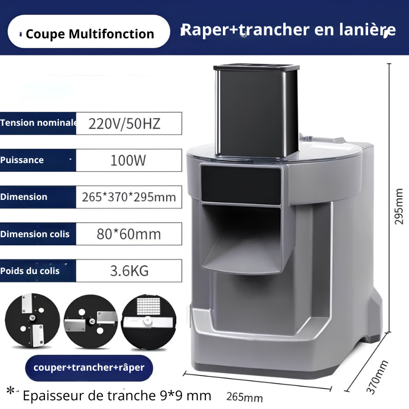 Coupe legume electrique multifonction professionnel familiale taille de coupe
