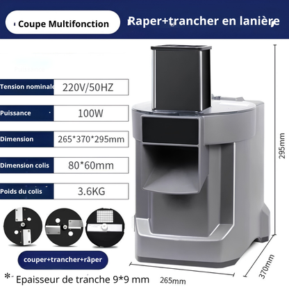 Coupe legume electrique multifonction professionnel familiale taille de coupe
