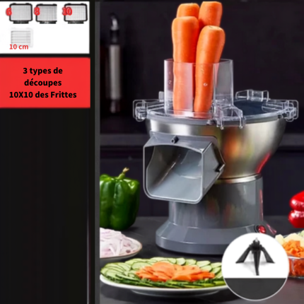 Coupe legume electrique professionel 3 types de decoupes 10X10 des Frittes