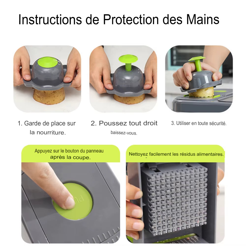 Ensemble de hachoirs multifonctions facile à utilser