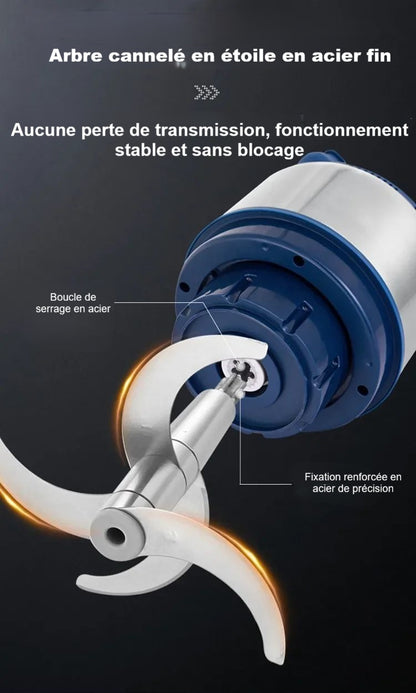 Hachoir a viande electrique 6L inox fixation securite