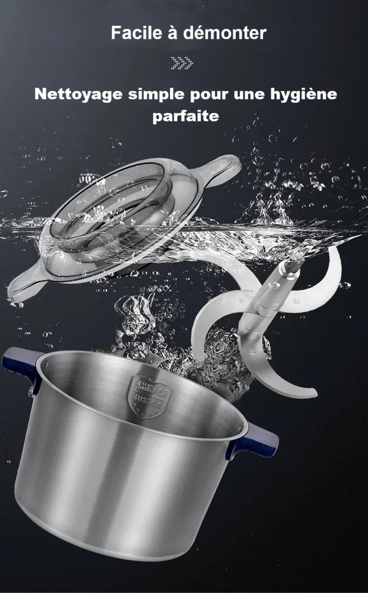 Hachoir a viande electrique 6L inox nettaoyage facile