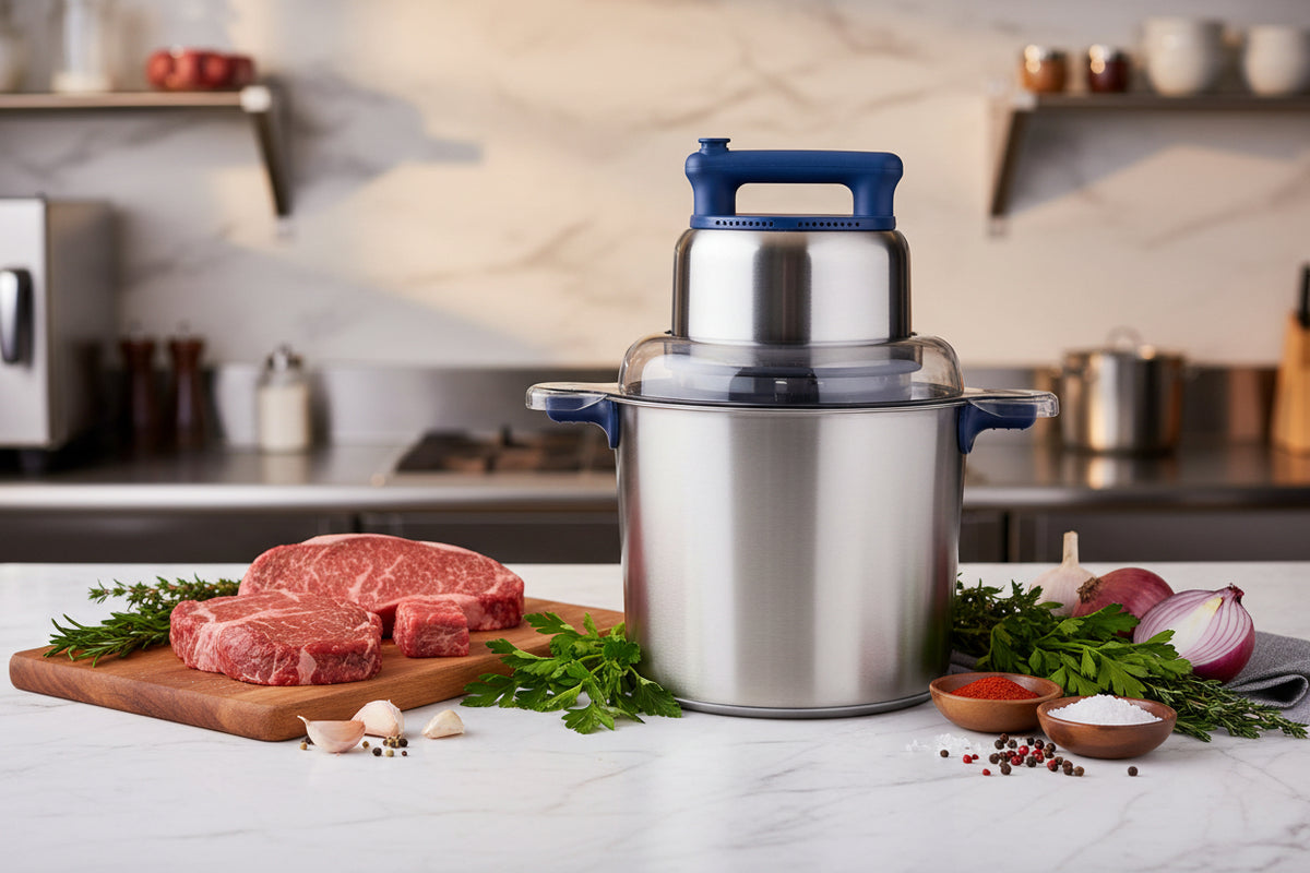 Hachoir a viande electrique puissant 6L 1500W inox Professionnel et Familiale