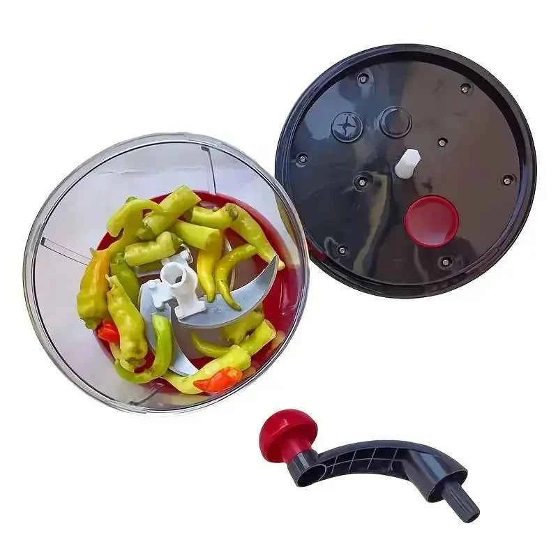 Hachoir ail coupe legume robot culinaire multifonctionnel hachoir viande manuel oignon Chili Cutter Masher accessoires de cuisine lame triple