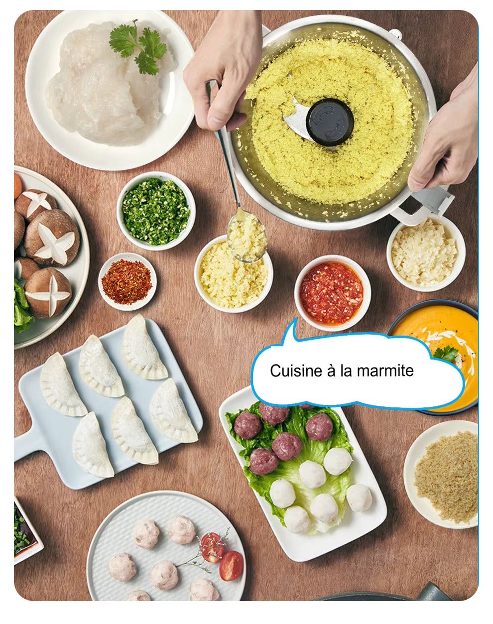 Hachoir alimentaire automatique en acier inoxydable equipement de coupe de viande fraîche et de legumes equipement de hachage de cuisine à grande vitesse 
