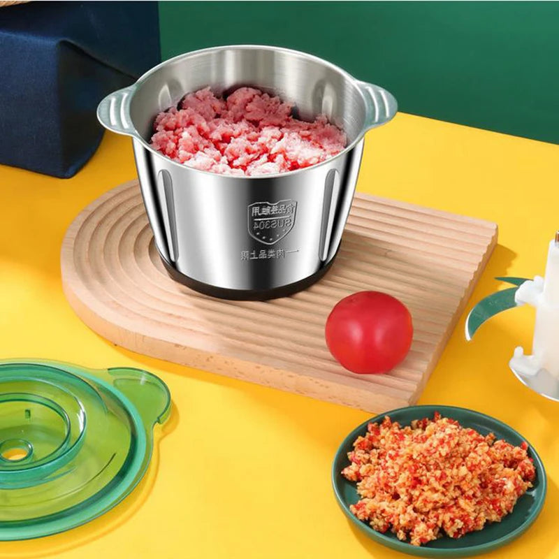 Hachoir electrique viande inox 2L 250W double Lame 2Vitesses