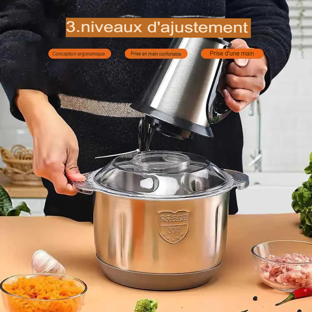 Hachoirs à viande électriques 5L 3 niveaux d'ajustement