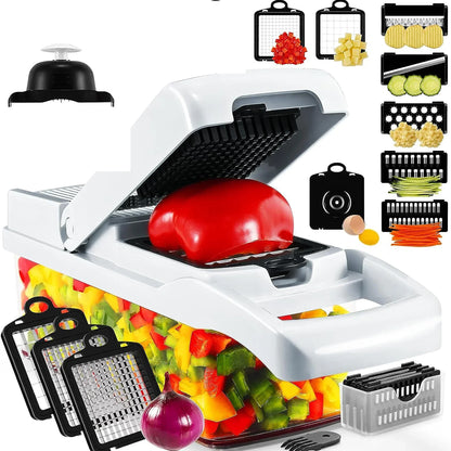 Mandoline cuisine manuelle  12 en 1 