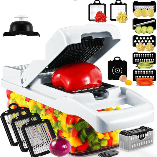 Mandoline cuisine manuelle  12 en 1 