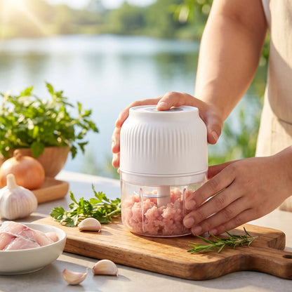 Mini Hachoir Électrique USB pour Ail™ | Légumes et Viande