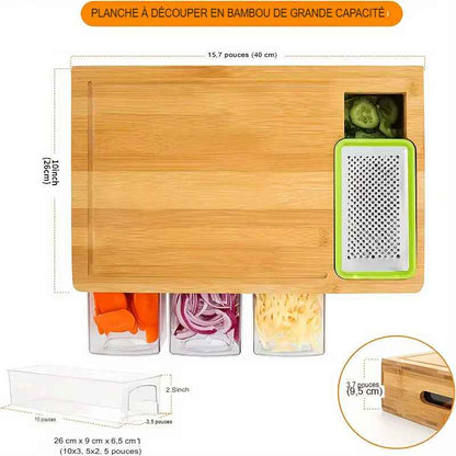 Planche à découper multifonctionnelle avec tiroir™ | ensemble d'outils  pour la cuisine
