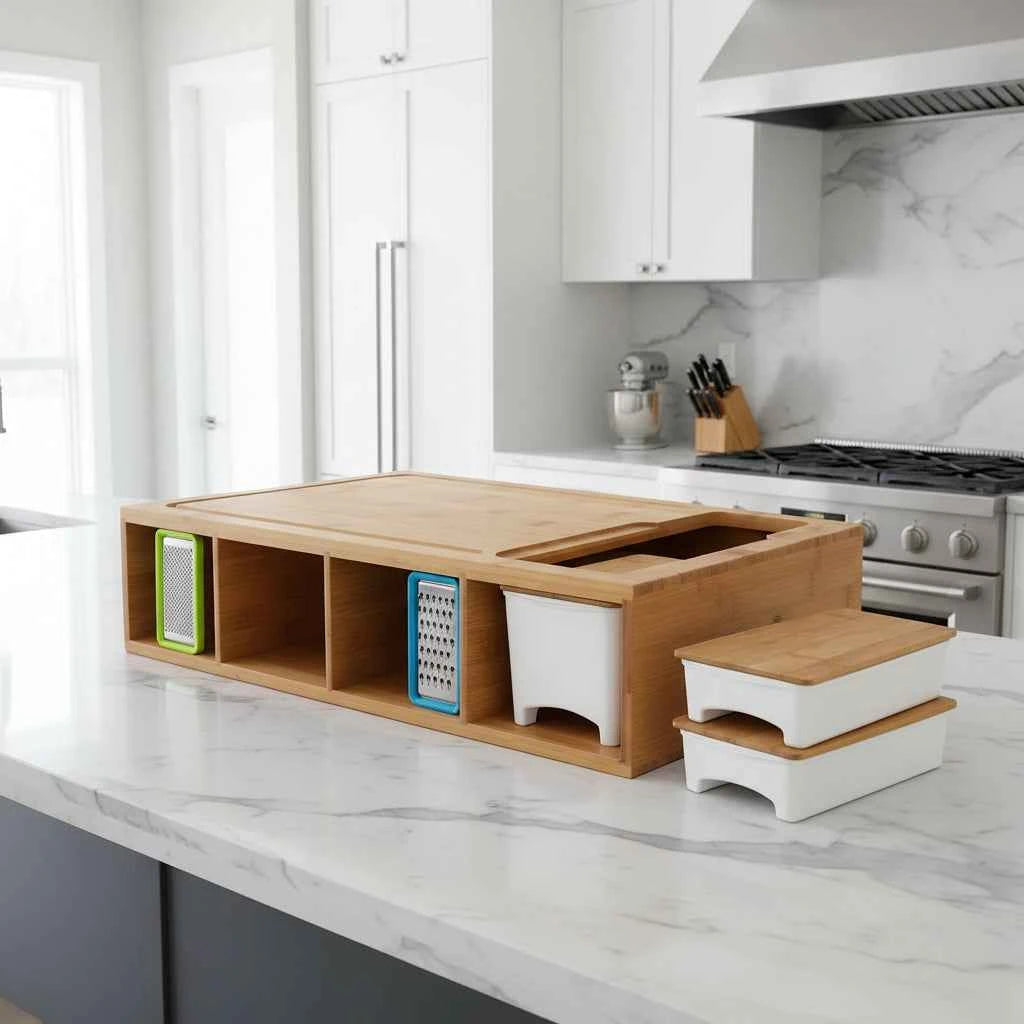 Planche à découper multifonctionnelle avec tiroir™ | ensemble d'outils  pour la cuisine