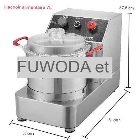 Hachoir alimentaire automatique en acier inoxydable™  |équipement de coupe de viande fraîche et de légumes, équipement de hachage de cuisine à grande vitesse