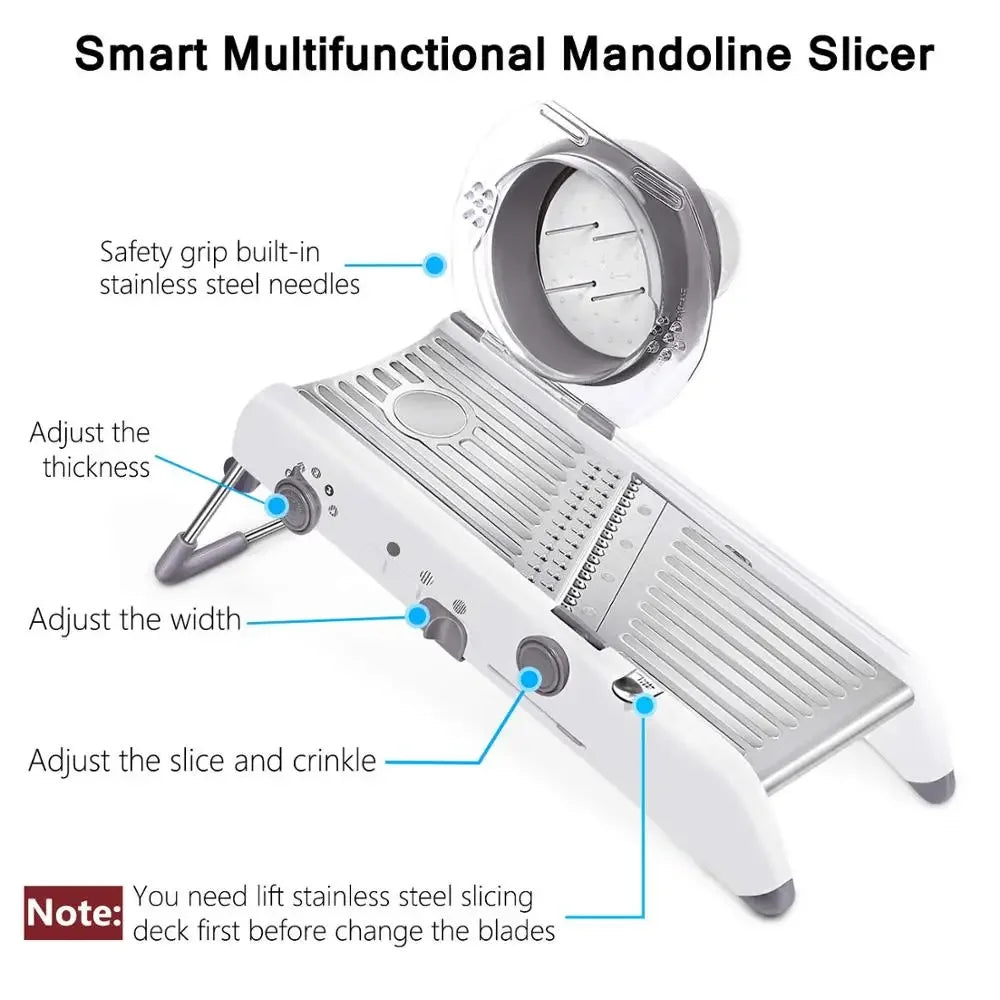 Mandoline Slicer Réglable Inox pour Légumes et Fruits