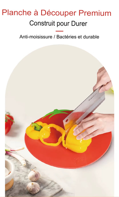 Jolie Planche à découper Tomate™  | Planche à découper pliante Antibactérien Anti-alde Sans odeur Qualité alimentaire Fruits Cuisine Légumes
