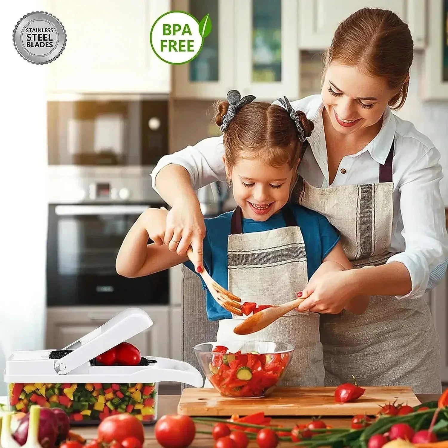 Coupe - légumes multifonctionnel 12 en 1, hachoir alimentaire, trancheur de pommes de terre, râpe à carottes, broyeur d'oignon, coupe - salade, Gadgets de cuisine - ustensilesZ