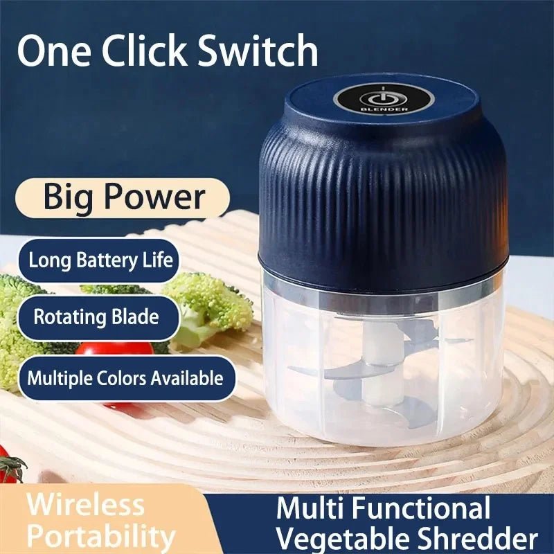 Mini Hachoir Électrique USB 250 ml pour Ail et Légumes