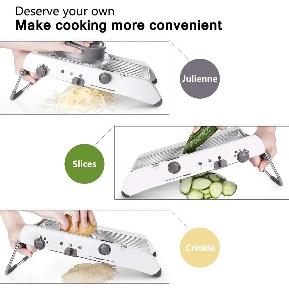 Mandoline Slicer Réglable Inox pour Légumes et Fruits