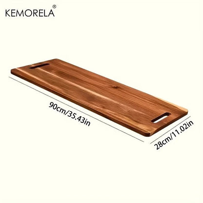 Planche de service extra longue™| planche à découper en bois avec poignée pour apéritifs au charcuterie au fromage, plateau de cuisine durable pour les fêtes - ustensilesZ