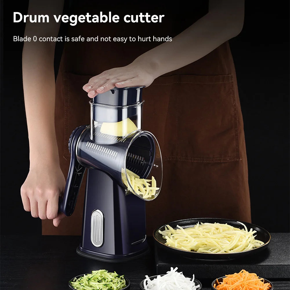 Râpe Rotative à Fromage et Légumes avec 5 Lames