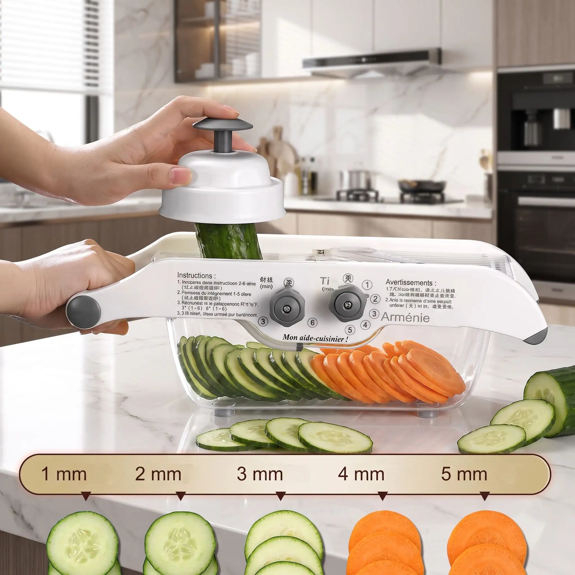 Trancheur de citron multifonction diffèrentes hauteur