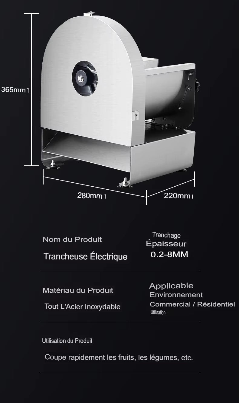 Trancheuse legumes electrique grande capacite
