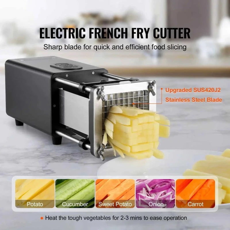 Coupe-Frites Électrique™ |Professionnel en Acier Inox