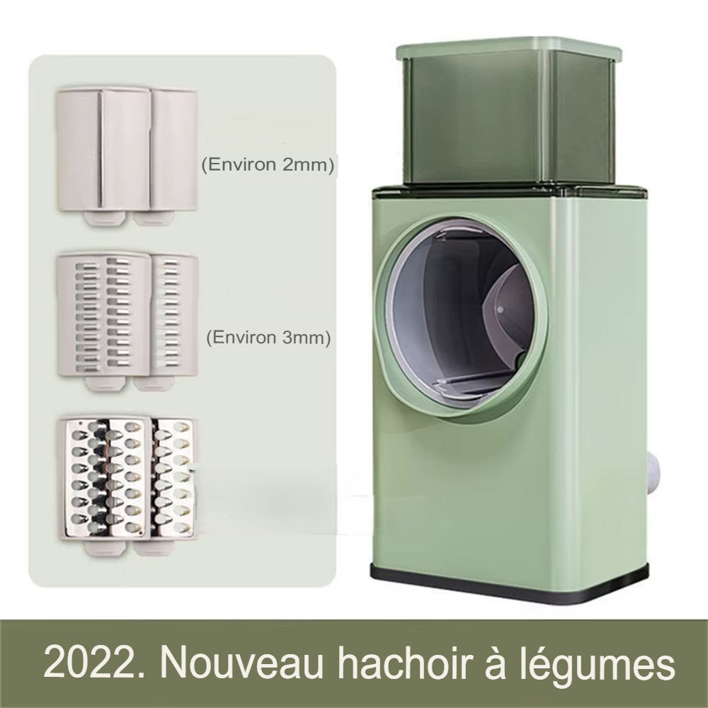 coupe legume manuel rotative 3 lames