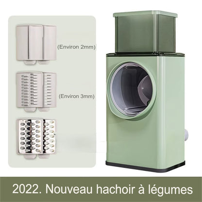 coupe legume manuel rotative 3 lames