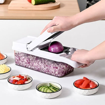 Coupe legumes concombre oignons