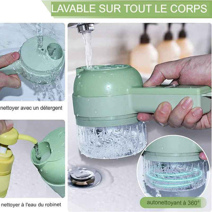 coupe-légumes électrique 5 en 1, l™ robot culinaire et hachoir portables