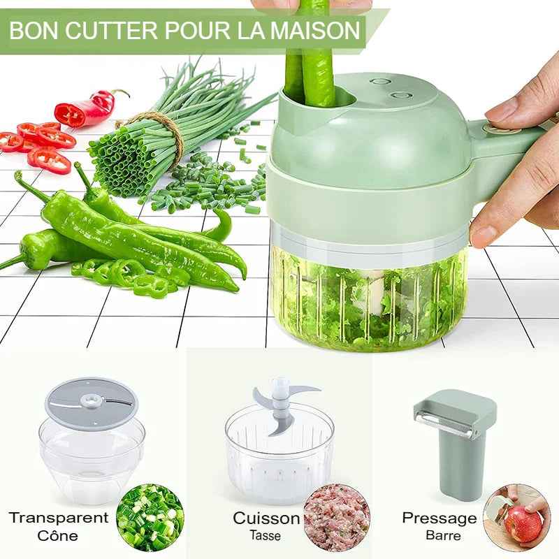 coupe-légumes électrique 5 en 1, l™ robot culinaire et hachoir portables
