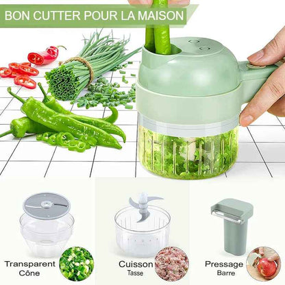 coupe-légumes électrique 5 en 1, l™ robot culinaire et hachoir portables