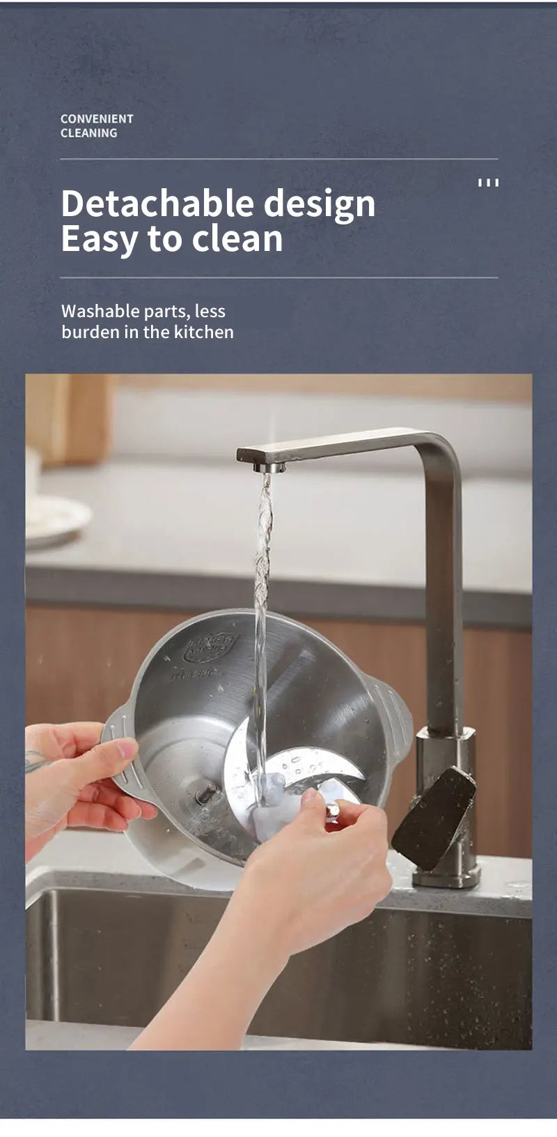 hachoir a viande electrique 2L lavable sous leau