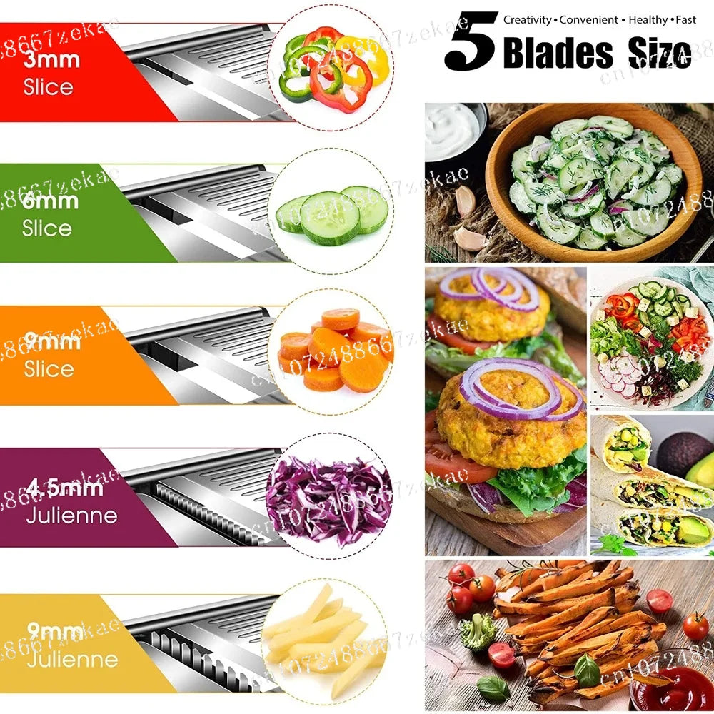 mandoline coupe legume 5lame reglable