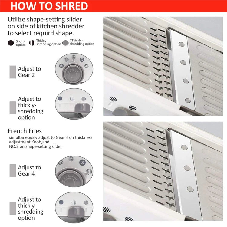 mandoline coupe legume manuelle bouton ajustable