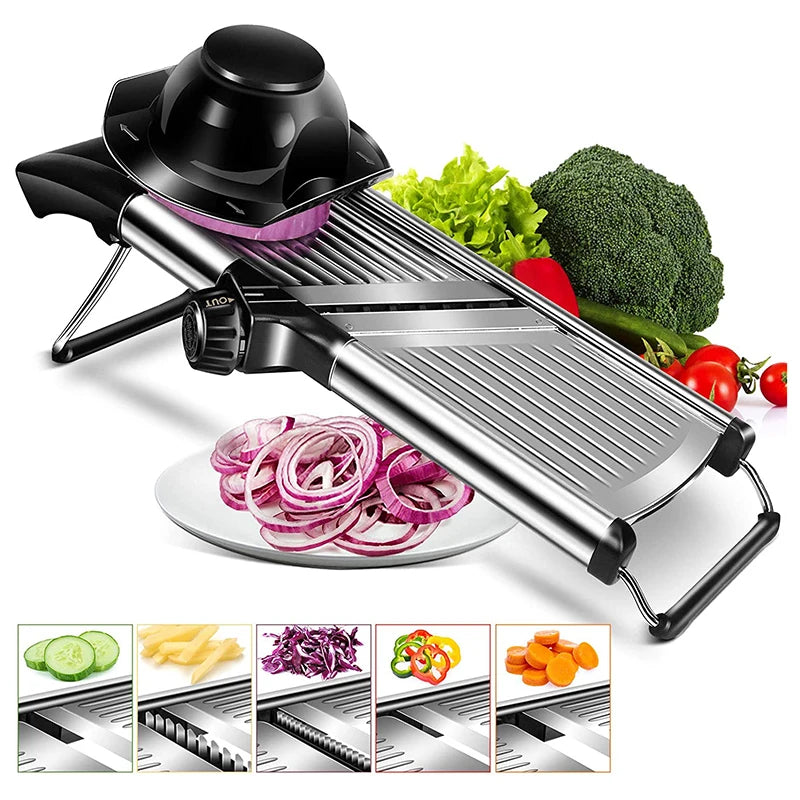 mandoline coupe legume reglable 5en1