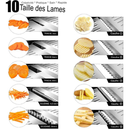 mandoline de cuisine 10 lames