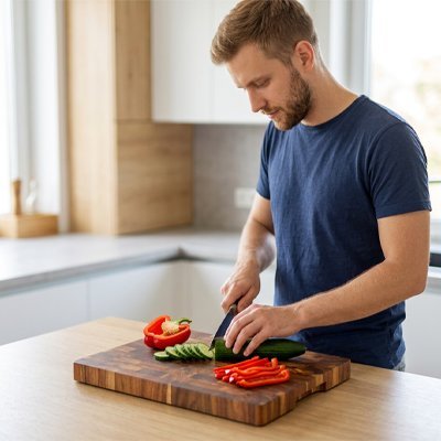 Planche à découper carottes poivrons