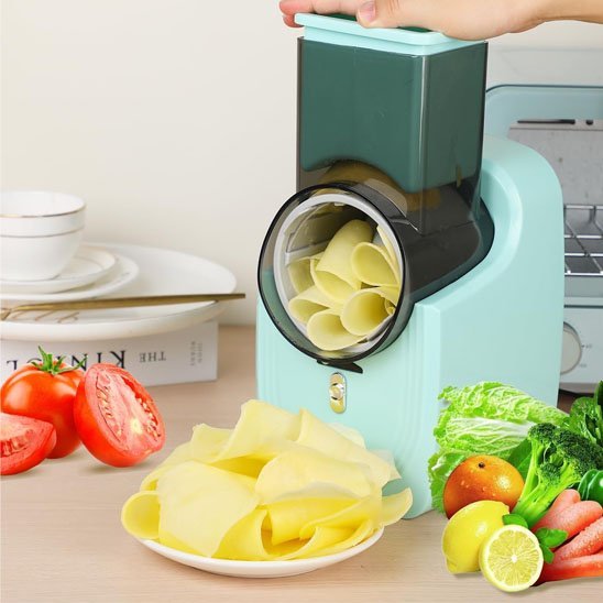 Coupe légumes électrique | Trancher, râper, couper en dés des légumes, fruits, fromages, sans effort™ - ustensilesZ